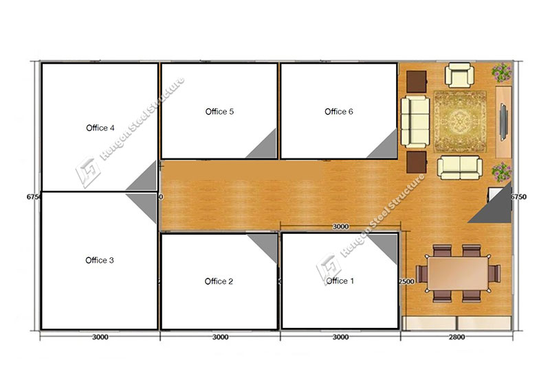 Bahrein Flat Pack Oficina en contenedor y caseta de vigilancia prefabricada&hut